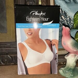 Vintage Playtex 18 Hour Comfort Strap Soft Cup Bra 38D White #4693 New NIB 1990s